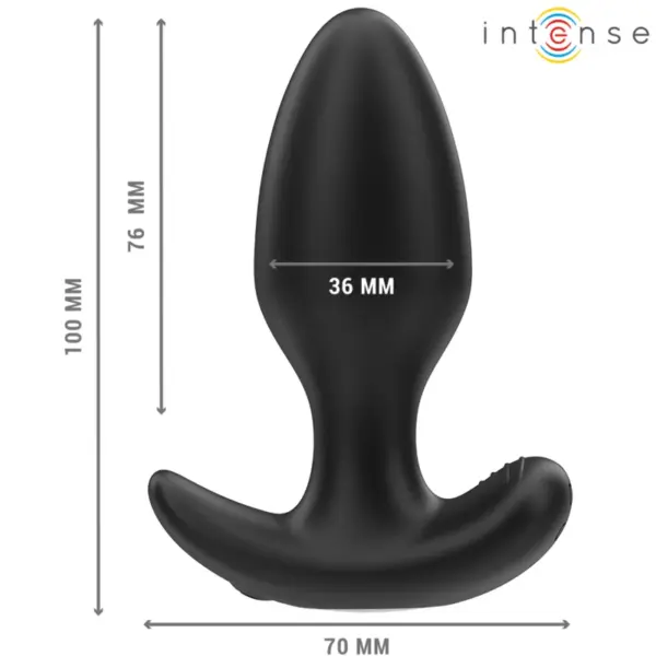 INTENSE - Joey Plug Anal 10 Vibraciones Negro Control Remoto - Imagen 2