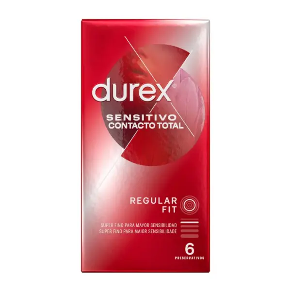 Durex - Sensitivo Contacto Total 6 Unidades - Preservativos Ultra Finos para Mayor Placer - Imagen 2