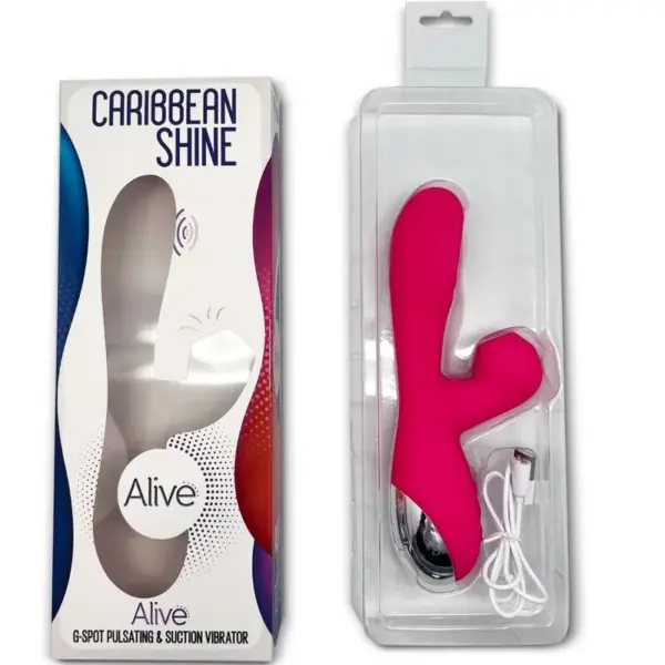 ALIVE - Vibrador y Succionador Caribbean Shine Fucsia - Imagen 4