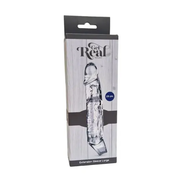 GET REAL - Extensión Larga 19 cm Transparente para Placer Infinito - Imagen 3