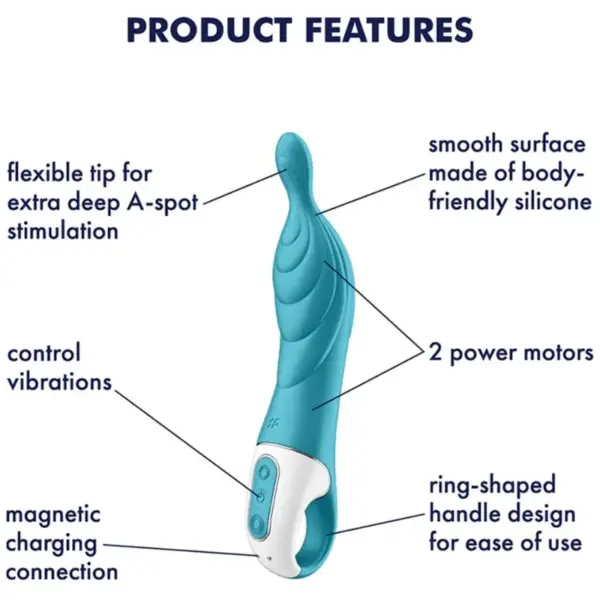 Satisfyer - Amazing 2 Vibrador Punto A Turquesa - Imagen 4