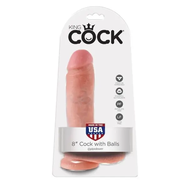 KING COCK - Pene Realístico Natural de 20.3 cm