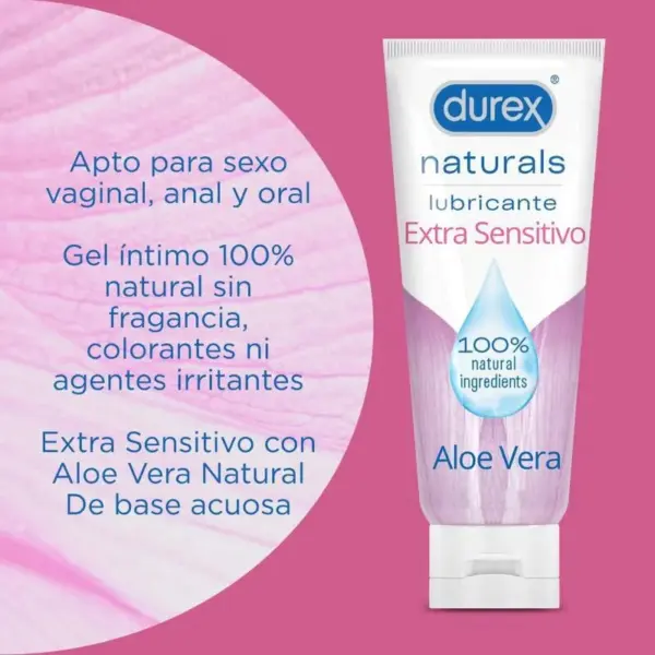 Durex - Naturals Lubricante Extra Sensitivo 100 ML - Imagen 3