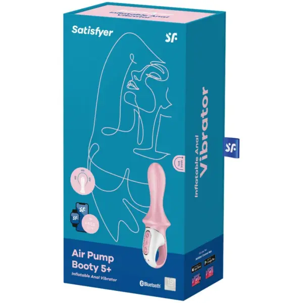 Satisfyer - Air Pump Booty 5 Vibrador Anal Inflable Rosa - Imagen 4