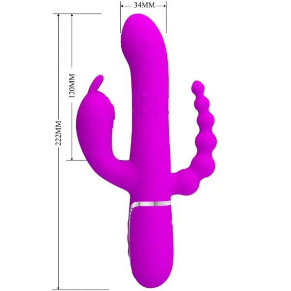 Pretty Love - Cammy Triple Vibrador Multifunción 4 en 1 Rosa - Imagen 6