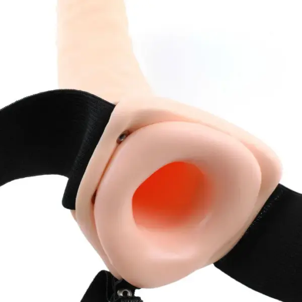 Fetish Fantasy - Arnés Vibrador Hueco 19 cm Natural - Imagen 4