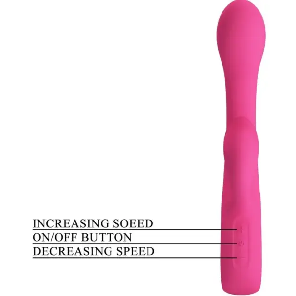 Pretty Love - Vibrador rabbit 12 vibraciones rosa - Imagen 6