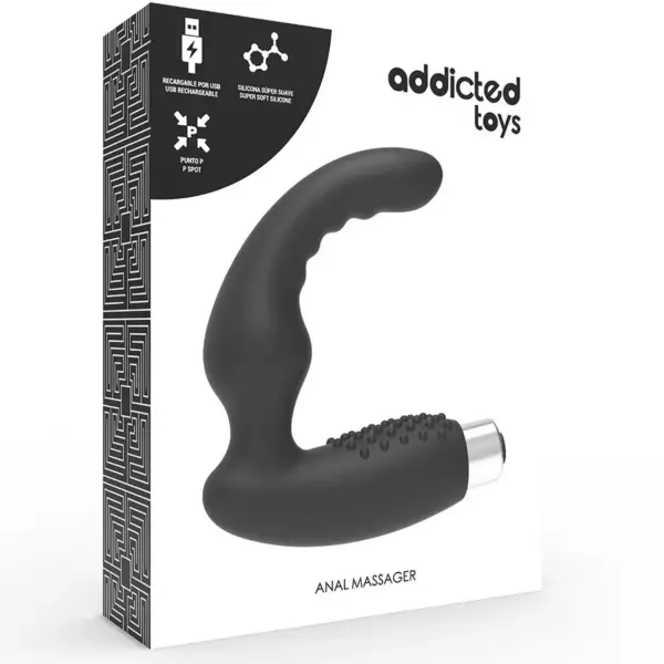 ADDICTED TOYS - Vibrador Prostático Recargable Model 2 - Negro - Imagen 5