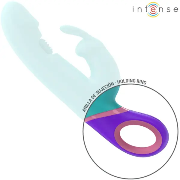 INTENSE - Vibrador rabbit con estimulador rotatorio del punto G azul - Imagen 5