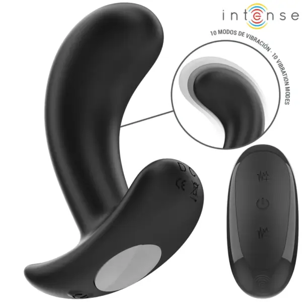 INTENSE - Chandler Plug Anal 10 Vibraciones Negro Control Remoto