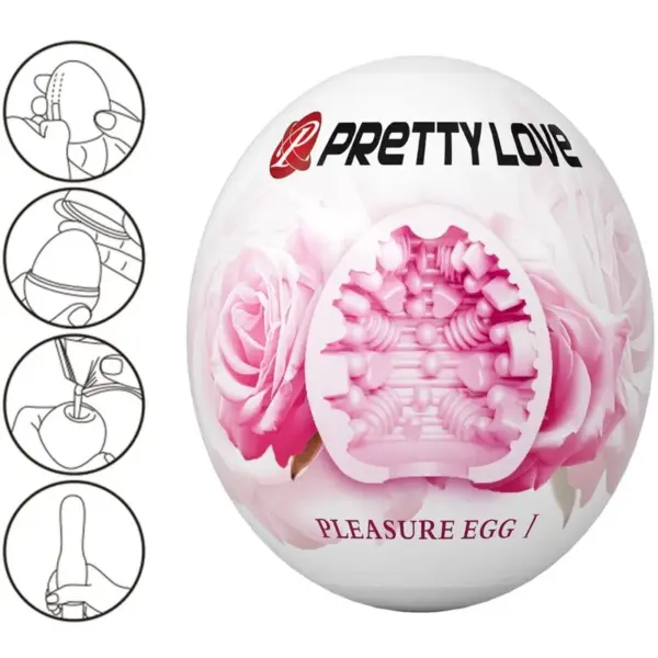 Pretty Love - Masturbador Masculino Huevo Rosa - Imagen 2