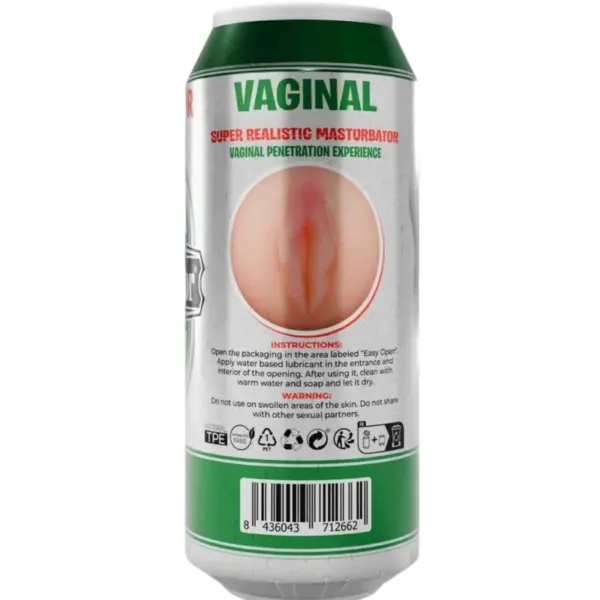 ALIVE - Masturbador Masculino Vagina Lata Cerveza - Imagen 4