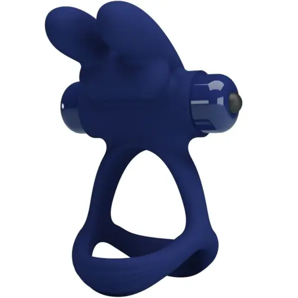 Pretty Love - Vibrador rabbit con doble anillo azul