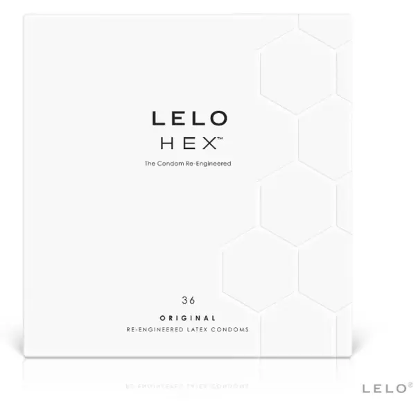 LELO - HEX Preservativo Caja 36 Uds - Placer Seguro y Sensible