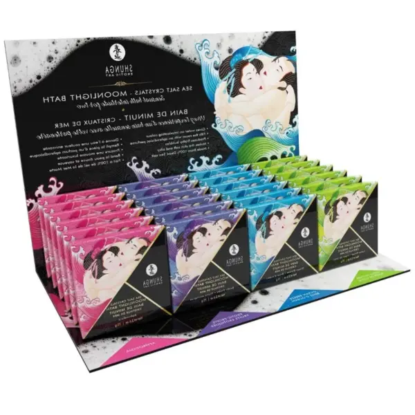 Shunga - Love Bath Display con 24 unidades de sales de baño aromatizadas