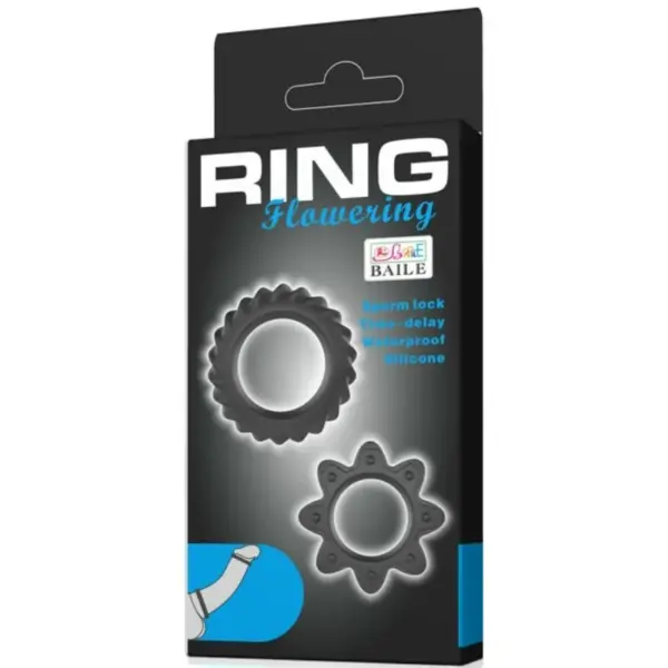 BAILE - Kit 2 Anillos Silicona Ring Flowering para Placer Duradero - Imagen 6