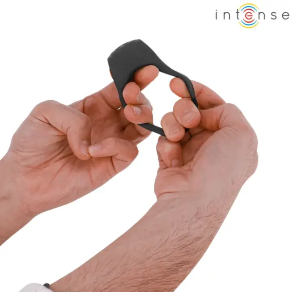 INTENSE - Anillo Vibrador Pene Clover Negro con 10 Modos de Vibración - Imagen 2