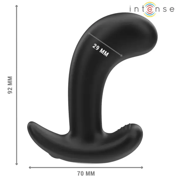 INTENSE - Chandler Plug Anal 10 Vibraciones Negro Control Remoto - Imagen 2