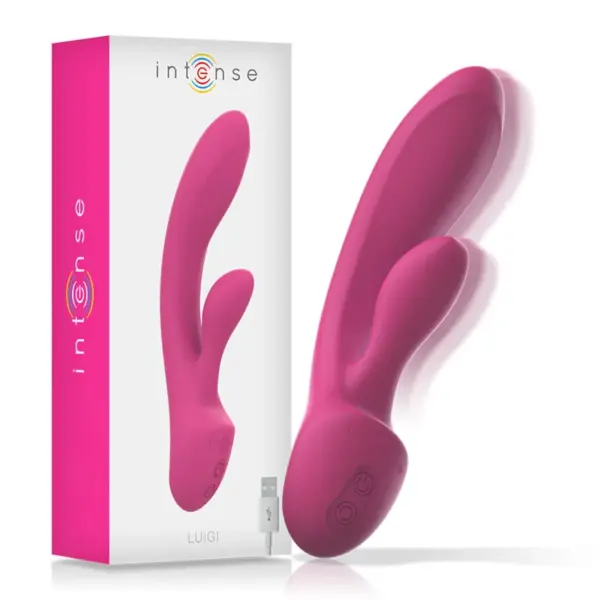 Intense - Vibrador rabbit de silicona líquida rosa - Imagen 2