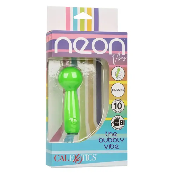 CALEXOTICS - Neon Vibes The Bubbly Vibe Mini Masajeador 10 Vibraciones Verde - Imagen 10
