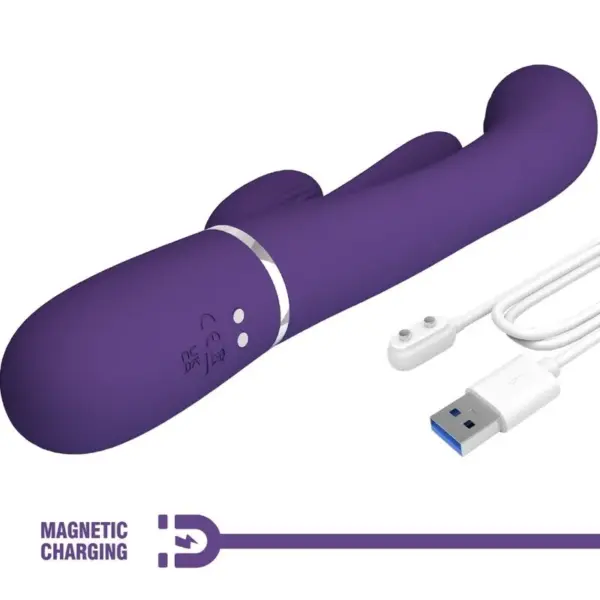 Pretty Love - Vibrador rabbit con licking morado - Imagen 10