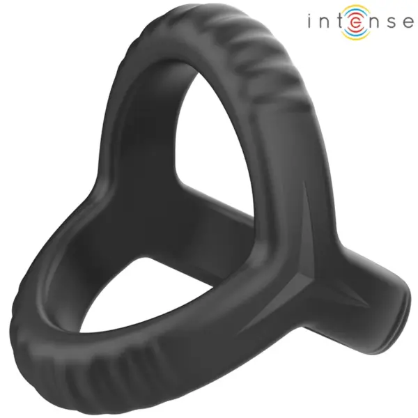 INTENSE - Anillo Doble Para Pene Carson en Silicona Negra Modelo 4 - Imagen 4