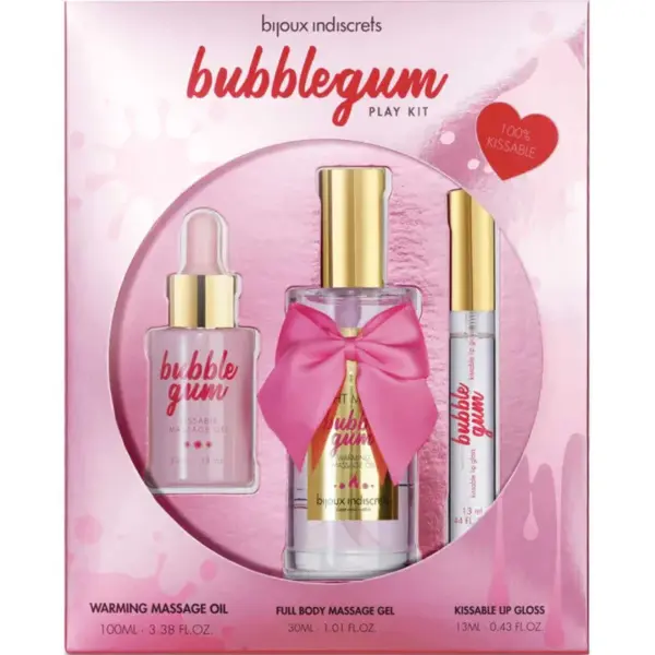 Bijoux Indiscrets - Bubblegum Play Kit con Aceite Gel & Brillo de Labios