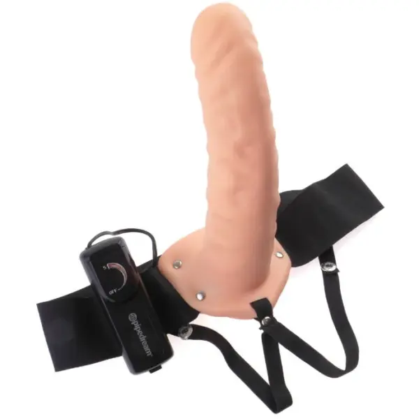 Fetish Fantasy - Arnés Vibrador Hueco 19 cm Natural - Imagen 3