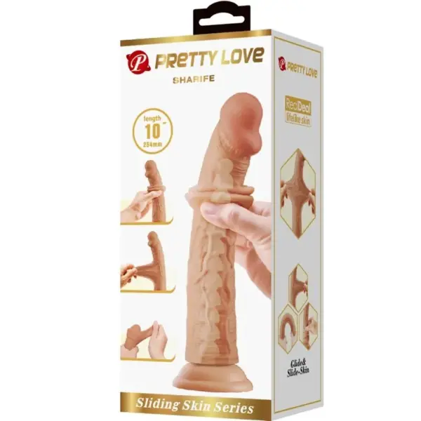 Pretty Love - Sharife Dildo Realístico 25 cm Natural - Imagen 6