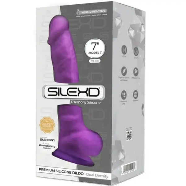 SILEXD - Modelo 1 Pene Realístico Silicona Premium SILEXPAN Violeta - Imagen 2