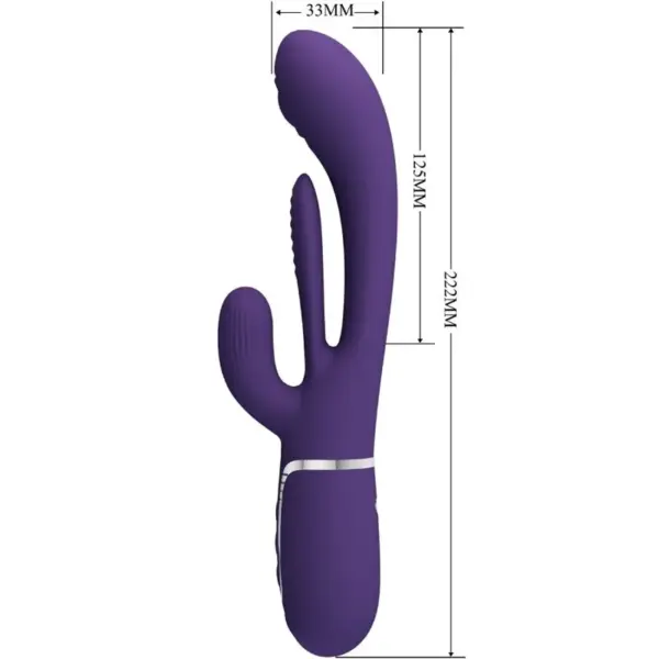 Pretty Love - Vibrador rabbit con licking morado - Imagen 9