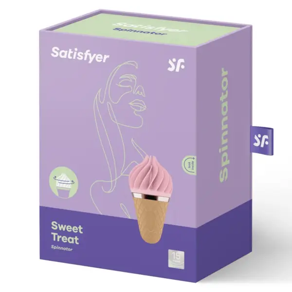 SATISFYER - Sweet Treat Spinnator Marrón & Rosa - Imagen 3