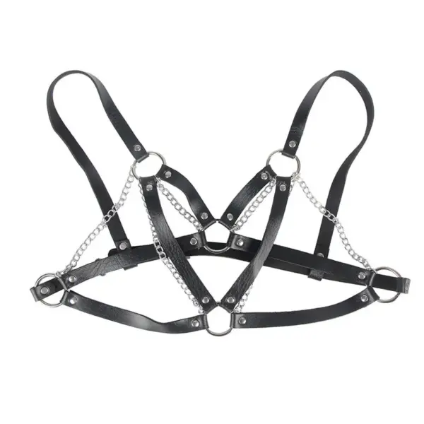 SUBBLIME - Cinturón de Bondage Punk Hebilla Metal Negro Talla Única - Imagen 4