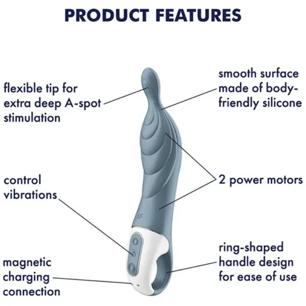 Satisfyer A-Mazing 2 - Vibrador Punto A Gris - Imagen 4