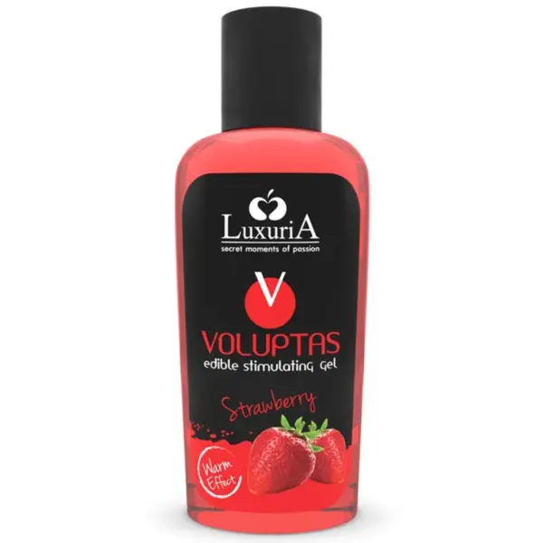 IntimaLine - Voluptas Gel Masaje Comestible Efecto Calor - Fresa 100 ml