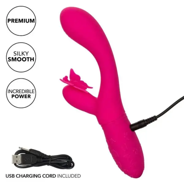 CALEXOTICS - Butterfly Kiss Flutter Rosa - Vibrador erótico con mariposa - Imagen 4