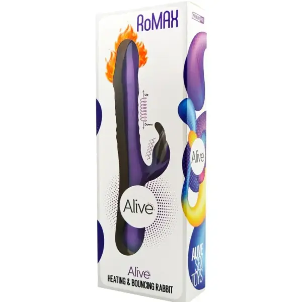 ALIVE - Vibrador rabbit de silicona violeta para placer dual - Imagen 5