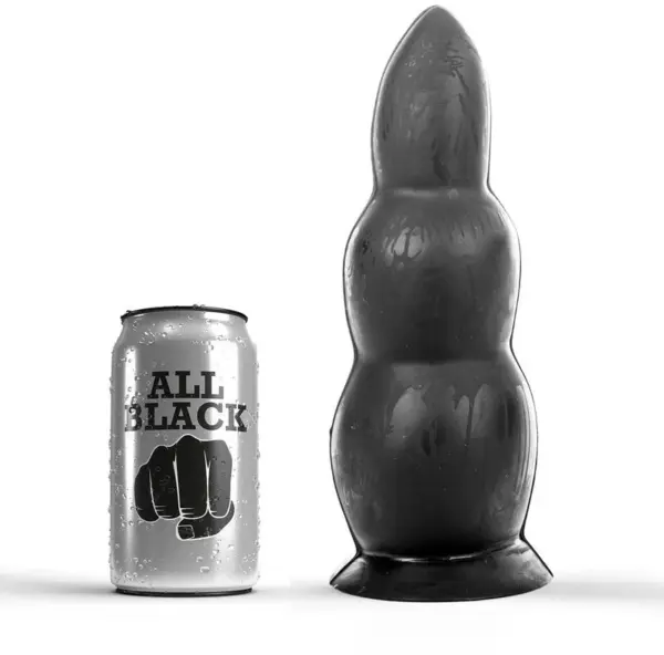 ALL BLACK - Buttplug anal de 23 cm para experiencias intensas