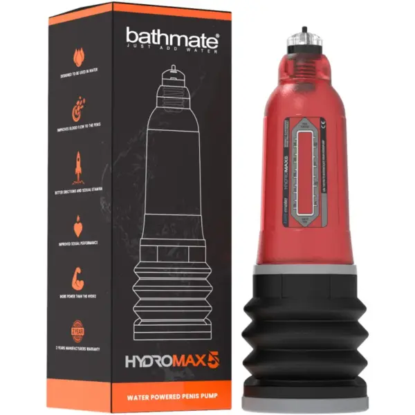 Bathmate - Hydromax 5 Rojo: Potencia y Placer en Tu Baño - Imagen 2