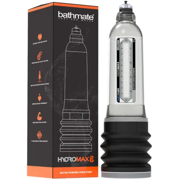 BATHMATE - Hydromax 8 Transparente, Bomba de Pene para Resultados Duraderos - Imagen 2