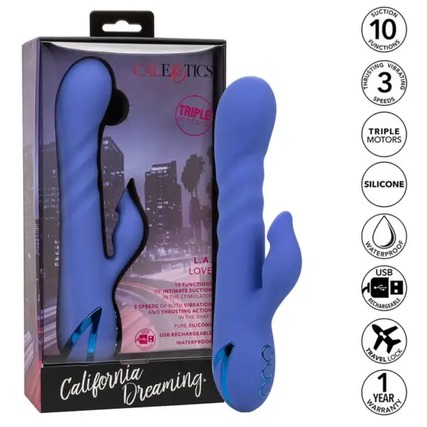 CALEXOTICS - L.A LOVE VIBRADOR & SUCCIONADOR AZUL BY CALIFORNIA DREAMING - Imagen 2