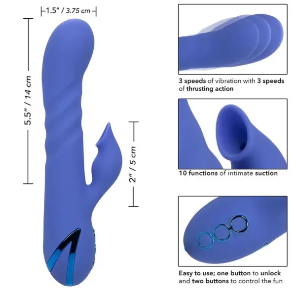 CALEXOTICS - L.A LOVE VIBRADOR & SUCCIONADOR AZUL BY CALIFORNIA DREAMING - Imagen 9