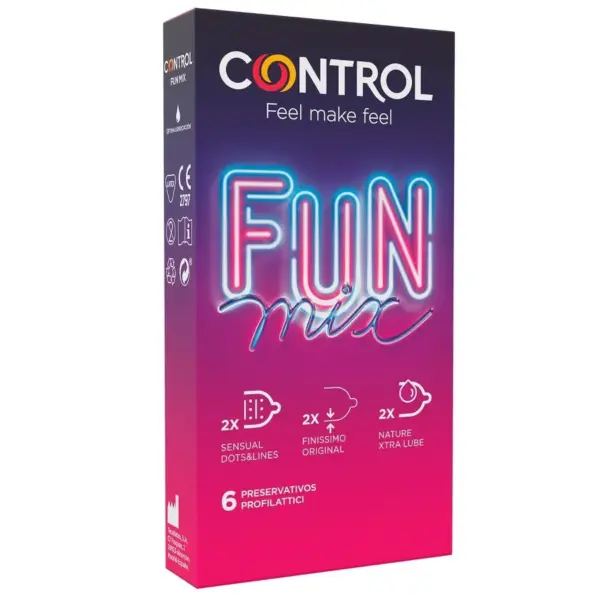 Control - Feel Fun Mix 6 UDS de preservativos para una experiencia única