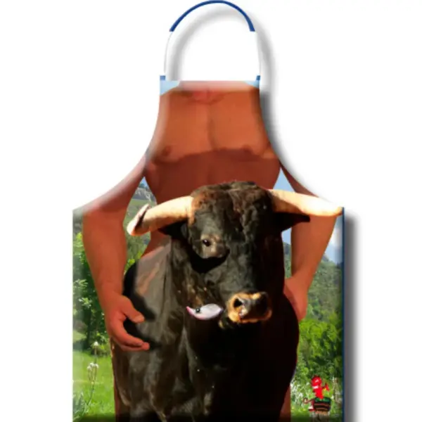 Diablo Picante - Delantal Toro para Fiestas Divertidas y Eróticas