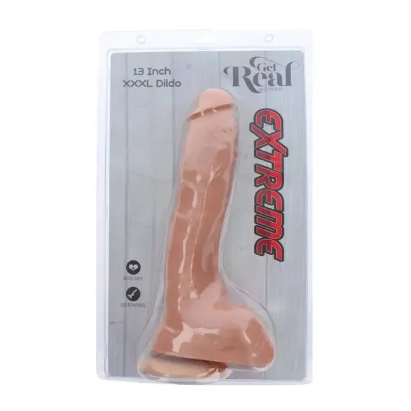 GET REAL - EXTREME XXXL DILDO 34 CM NATURAL - Placer Realista y Extremo - Imagen 5