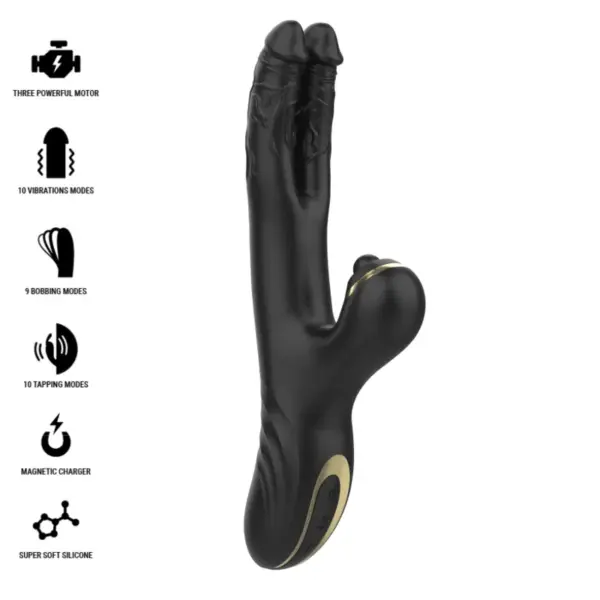 Ibiza - Vibrador Hi-Tech Rabbit Clitorial Potente y Doble Wave Two Dragons