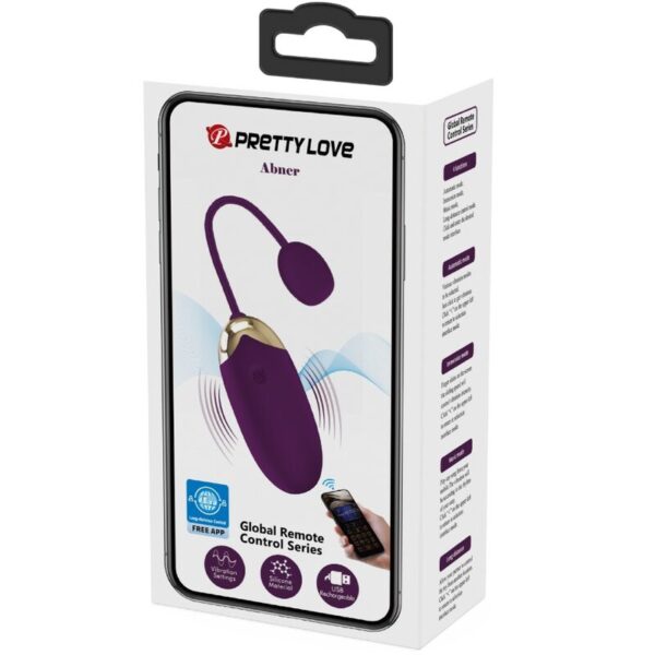 Pretty Love - Huevo Vibrador Control Remoto Abner Lila - Imagen 8