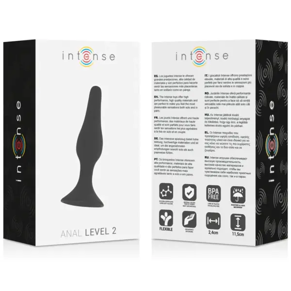 Intense - Anal Level 2 11.5cm Negro para Placer Aumentado - Imagen 3