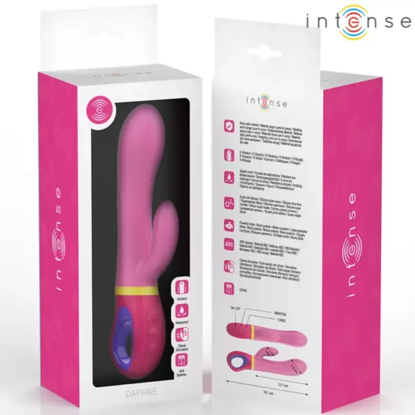 INTENSE - Vibrador rabbit rosa DAPHNE con estimulación dual - Imagen 6