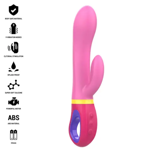 INTENSE - Vibrador rabbit rosa DAPHNE con estimulación dual - Imagen 7